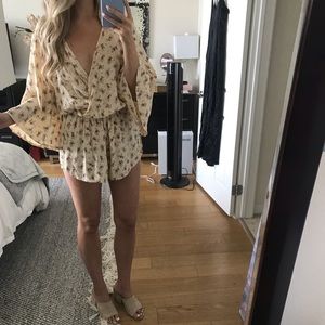 Blue Life Floral Romper Size S